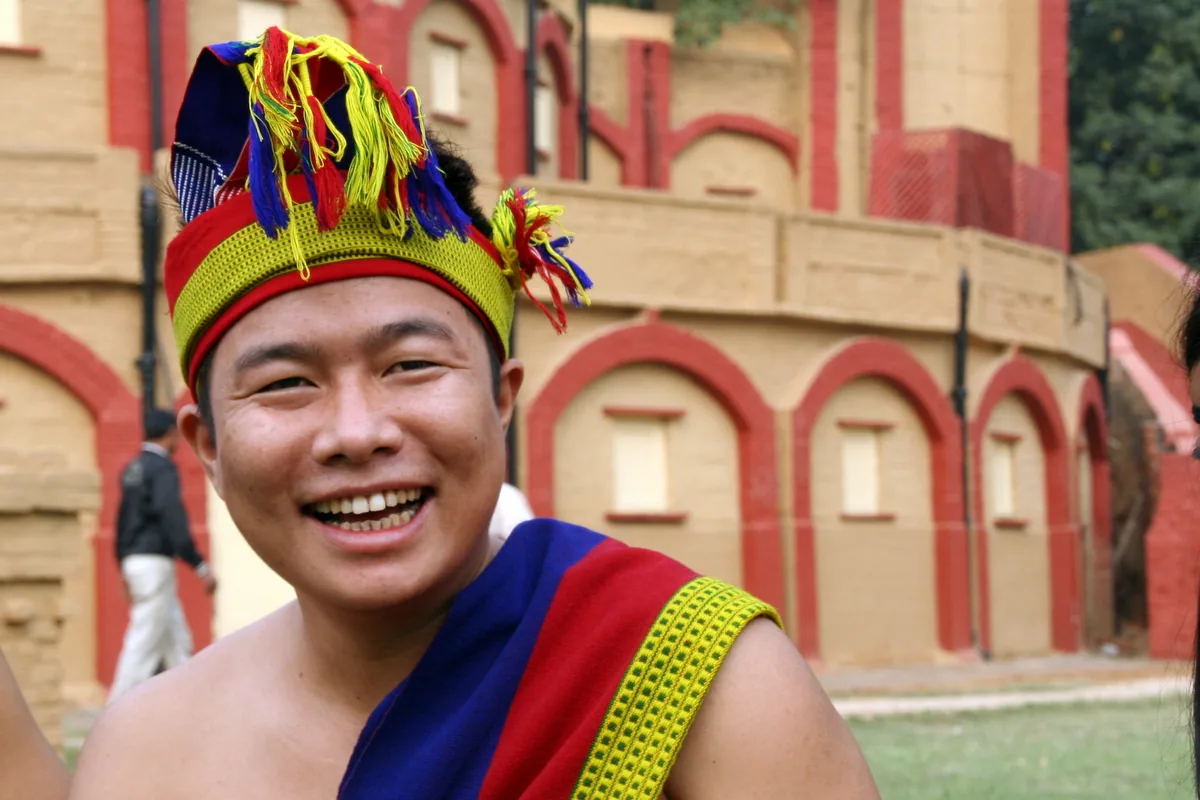 An Anal Naga participant in traditional attire
